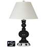 White Empire Apothecary Lamp - Outlets and USB in Tricorn Black