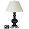 White Empire Apothecary Lamp - Outlets and USB in Tricorn Black