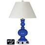 White Empire Apothecary Lamp - Outlets and USBs in Dazzling Blue