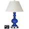 White Empire Apothecary Lamp - Outlets and USBs in Dazzling Blue