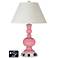 White Empire Apothecary Lamp - Outlets and USBs in Haute Pink