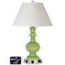 White Empire Apothecary Lamp - Outlets and USBs in Lime Rickey