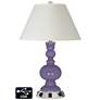 White Empire Apothecary Lamp - Outlets and USBs in Purple Haze