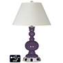 White Empire Apothecary Lamp - Outlets and USBs in Quixotic Plum