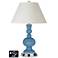 White Empire Apothecary Lamp - Outlets and USBs in Secure Blue