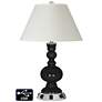 White Empire Apothecary Lamp - Outlets and USBs in Tricorn Black