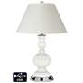 White Empire Apothecary Lamp - Outlets and USBs in Winter White