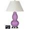 White Empire Gourd Lamp - 2 Outlets and 2 USBs in African Violet