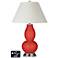 White Empire Gourd Lamp - 2 Outlets and 2 USBs in Cherry Tomato