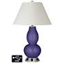 White Empire Gourd Lamp - 2 Outlets and 2 USBs in Valiant Violet