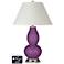 White Empire Gourd Lamp - 2 Outlets and USB in Kimono Violet
