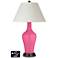 White Empire Jug Lamp - 2 Outlets and 2 USBs in Blossom Pink