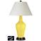 White Empire Jug Lamp - 2 Outlets and 2 USBs in Lemon Twist
