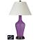 White Empire Jug Lamp - Outlets and USBs in Passionate Purple