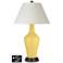 White Empire Jug Table Lamp - 2 Outlets and 2 USBs in Daffodil