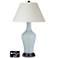 White Empire Jug Table Lamp - 2 Outlets and 2 USBs in Take Five