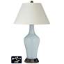 White Empire Jug Table Lamp - 2 Outlets and USB in Take Five