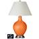 White Empire Lamp - 2 Outlets and USB in Burnt Orange Metallic