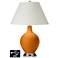 White Empire Table Lamp - 2 Outlets and USB in Cinnamon Spice