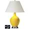 White Empire Table Lamp - 2 Outlets and USB in Citrus