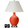 White Empire Table Lamp - 2 Outlets and USB in Daredevil