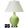 White Empire Table Lamp - 2 Outlets and USB in Lime Rickey