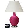 White Empire Table Lamp - 2 Outlets and USB in Vivacious