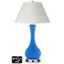White Empire Vase Lamp - 2 Outlets and 2 USBs in Royal Blue