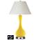 White Empire Vase Table Lamp - 2 Outlets and 2 USBs in Citrus