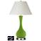 White Empire Vase Table Lamp - 2 Outlets and 2 USBs in Gecko