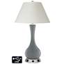 White Empire Vase Table Lamp - 2 Outlets and 2 USBs in Software