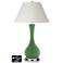White Empire Vase Table Lamp - 2 Outlets and USB in Garden Grove