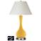 White Empire Vase Table Lamp - 2 Outlets and USB in Goldenrod