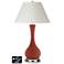 White Empire Vase Table Lamp - 2 Outlets and USB in Madeira