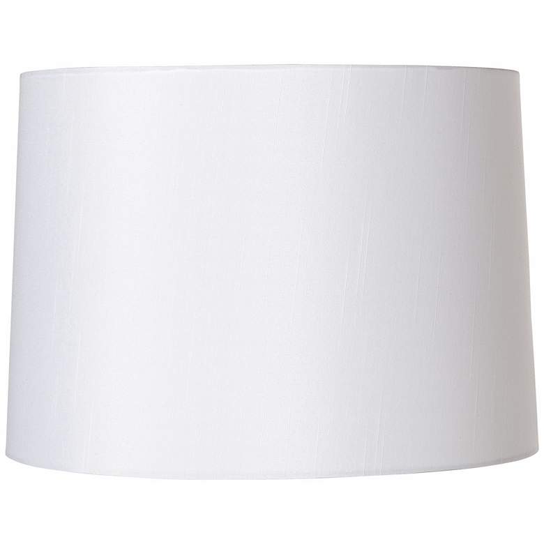 White Fabric Hardback Lamp Shade 13x14x10 (Spider)