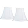 White Fabric Set of 2 Bell Lamp Shades 4.5x9x8 (Spider)