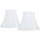 White Fabric Set of 2 Bell Lamp Shades 4.5x9x8 (Spider)