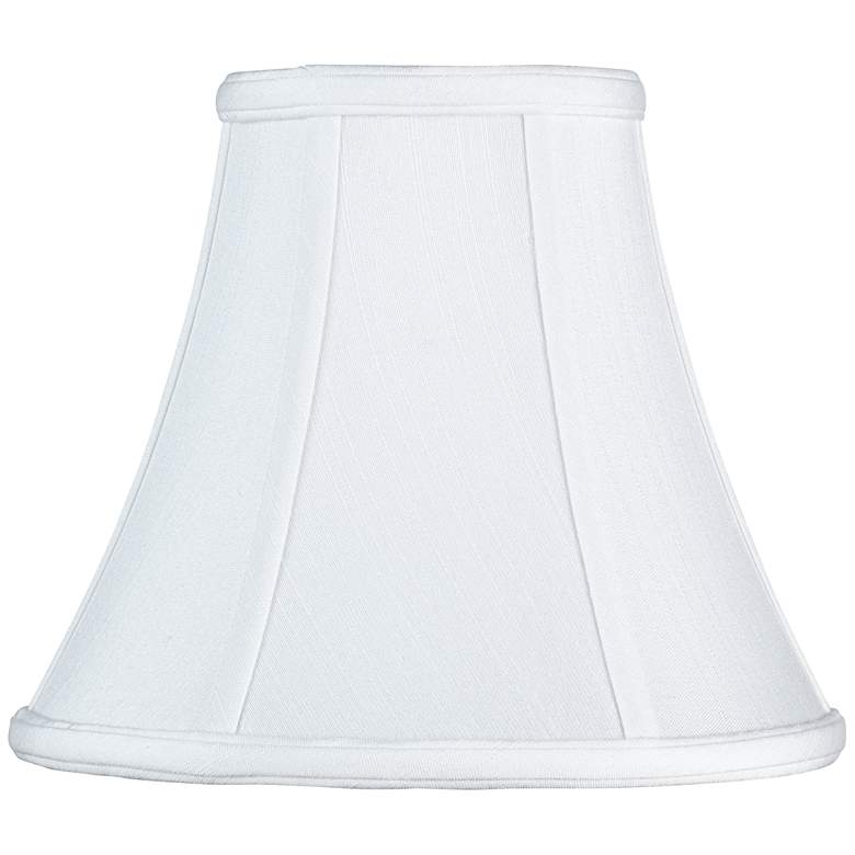 Image 3 White Fabric Set of 2 Bell Lamp Shades 4.5x9x8 (Spider) more views
