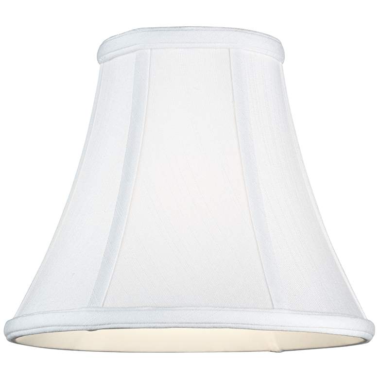 Image 4 White Fabric Set of 2 Bell Lamp Shades 4.5x9x8 (Spider) more views