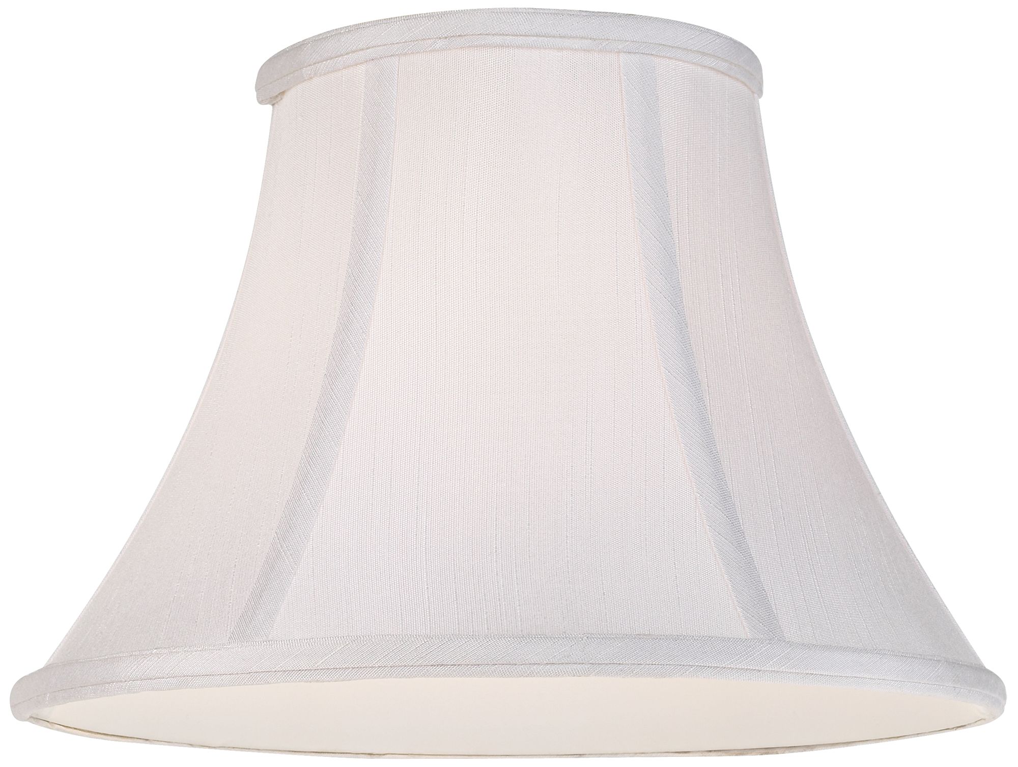 White Fabric Set of 2 Bell Lamp Shades 6x12x9 (Spider) 988G3 Lamps
