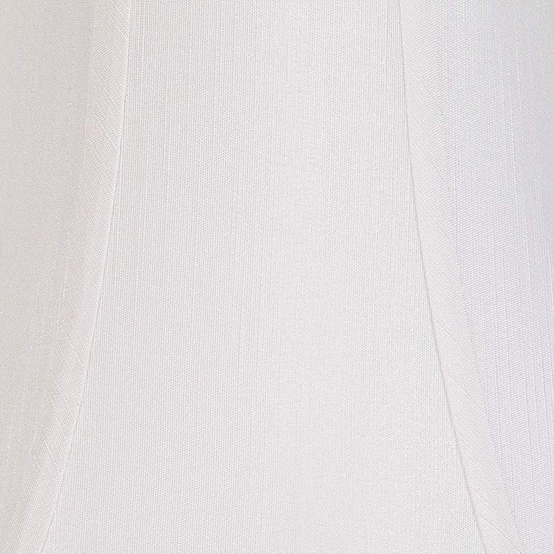 Image 2 White Fabric Set of 2 Bell Lamp Shades 7x14x11 (Spider) more views