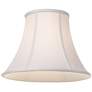 White Fabric Set of 2 Bell Lamp Shades 7x14x11 (Spider)