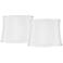White Fabric Set of 2 Drum Lamp Shades 14x16x12 (Spider)