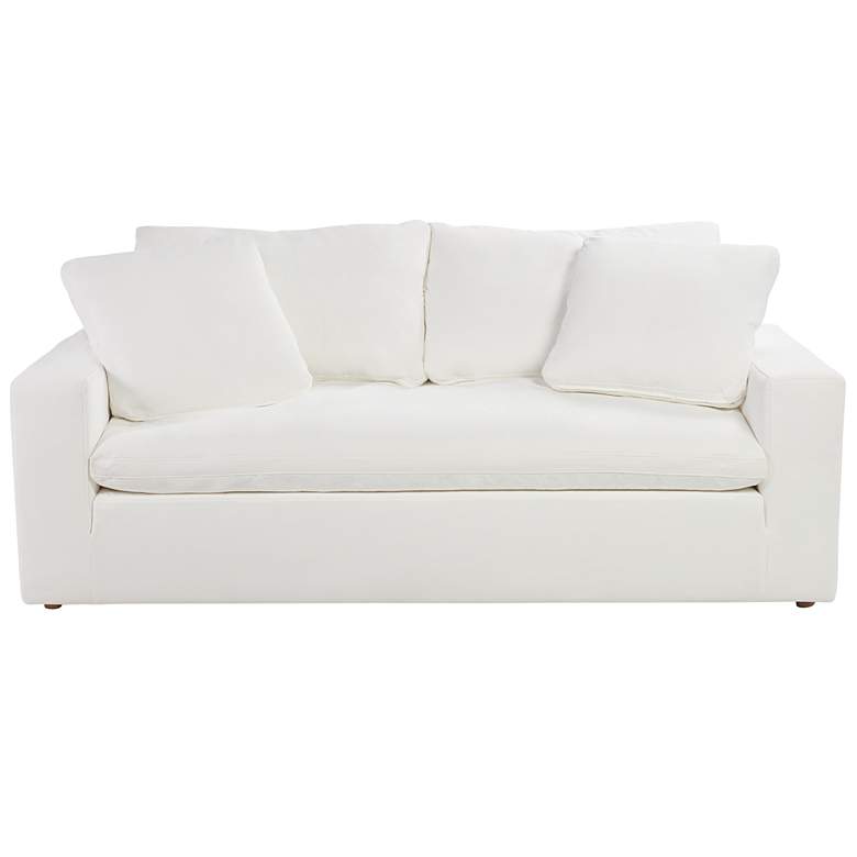 Image 5 White Fabric Slipcover for Peyton Pearl Collection Sofas more views