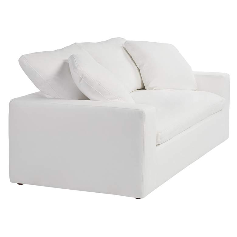 Image 6 White Fabric Slipcover for Peyton Pearl Collection Sofas more views