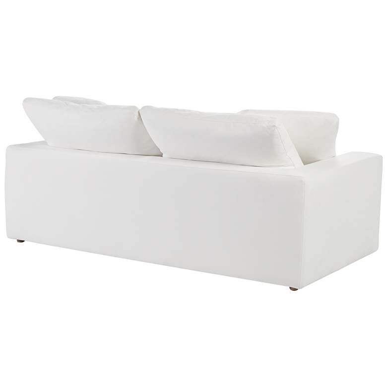 Image 7 White Fabric Slipcover for Peyton Pearl Collection Sofas more views