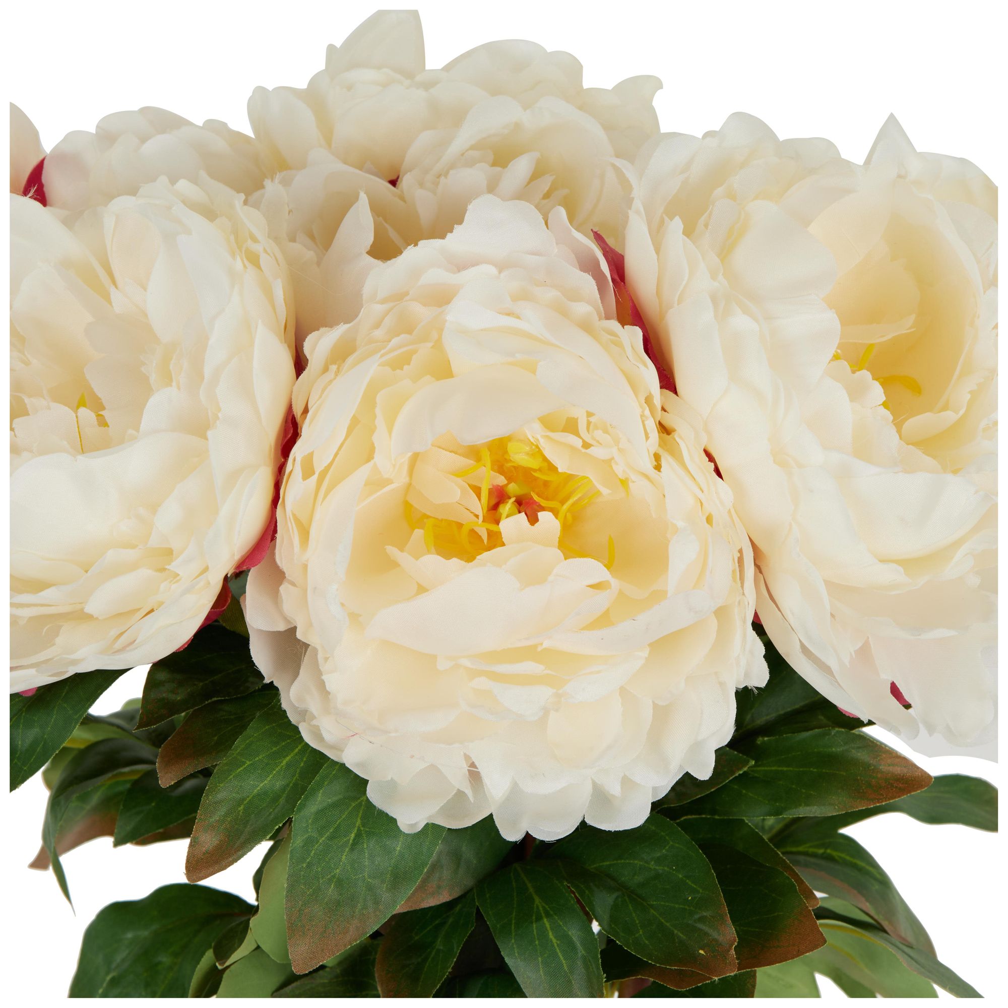 Image 2 White Faux Foliage Modern Artificial Flower Stem, S/8 31"H more views