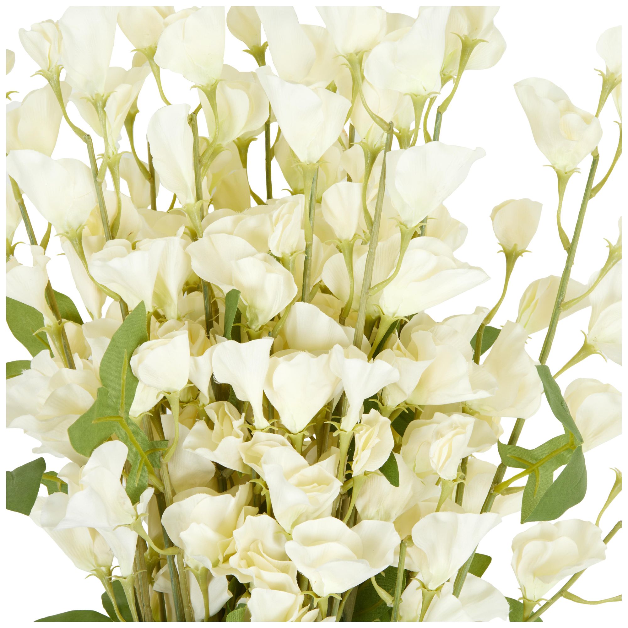 Image 3 White Faux Foliage Traditional Artificial Flower Stem, S/12 35"H more views