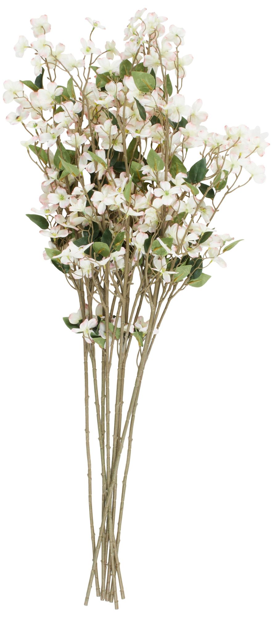 Image 6 White Faux Foliage Traditional Artificial Flower Stem, S/8 43"H more views