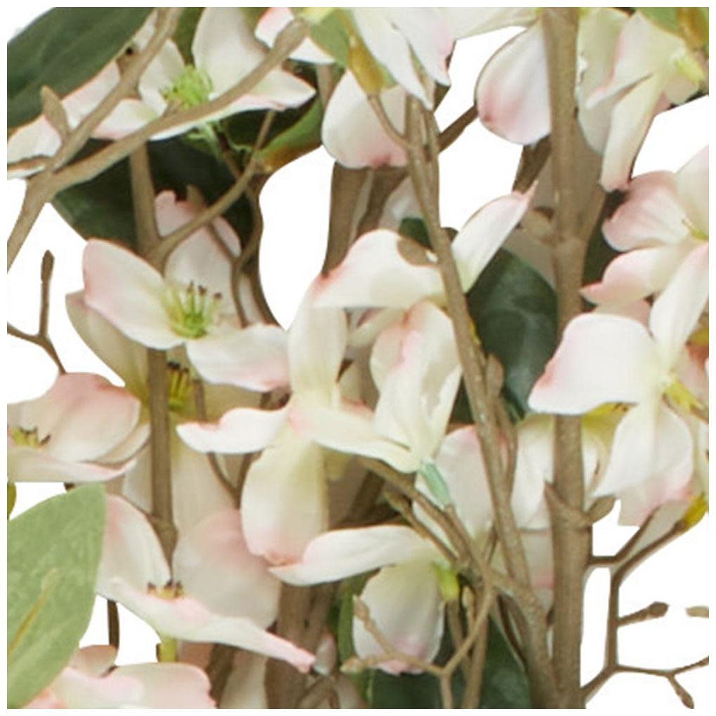 White Faux Foliage Traditional Artificial Flower Stem, S/8 43"H